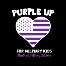 Load image into Gallery viewer, Purple Up Military Child Shirts – Multiple Styles