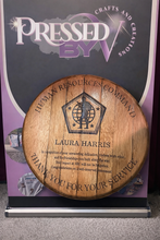 Load image into Gallery viewer, Custom Engraved Barrel Lid Plaque | Retirement, Military &amp; Legacy Gift
