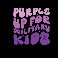 Load image into Gallery viewer, Purple Up Military Child Shirts – Multiple Styles

